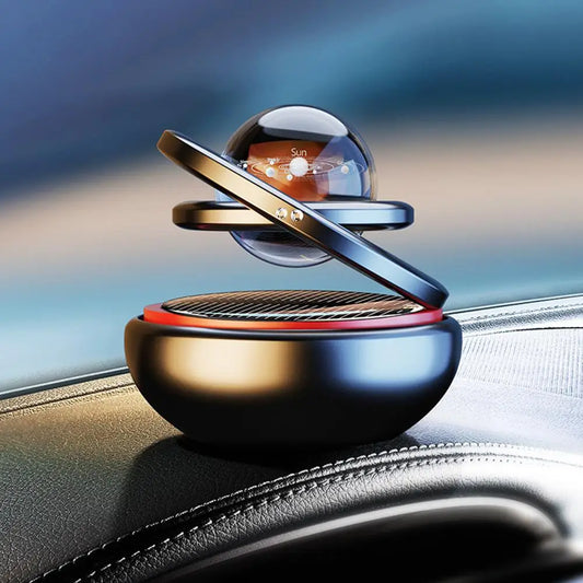 Solar Power Car Perfume Car Air Freshener Solar Ornaments Rotating Aromatherapy Perfume Ornaments Creative Car Diffuser