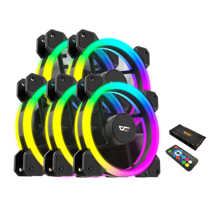Darkflash DR11 Rgb Fan Ventoinha PC Controladora 120mm Computer Case Fan Kit 6pin Water Cooler CPU Cooling Fans Argb Ventilador