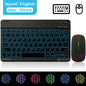 Mini Backlit RGB 10inch Bluetooth Keyboard 2.4G Wireless Mouse Rechargeable For Tablet Cell Phone Windows Android iPad Keyboard