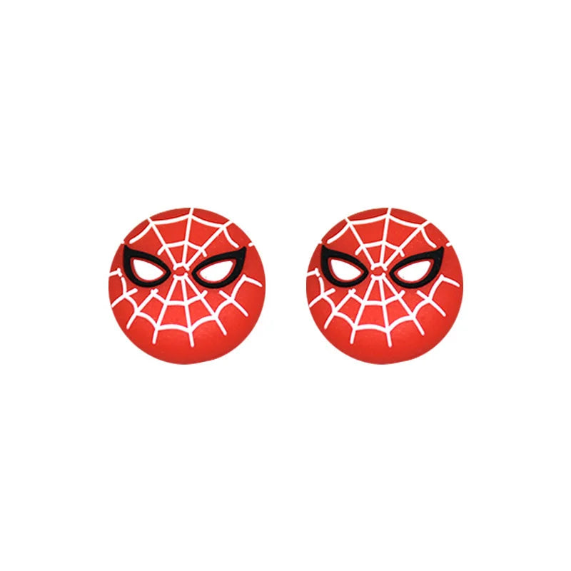 1pair Disney SpiderMan Deadpool Thumb Grip Cap Cover Playstation PS5 PS4 Xbox Series Cartoon Gameing Controller Accessories Gift