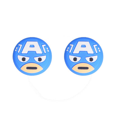 2pcs/set Marvel Games Console Thumb Grip Cap Cover Kawaii Spiderman Playstation PS5 PS4 Xbox Series Joystick Protective Cap
