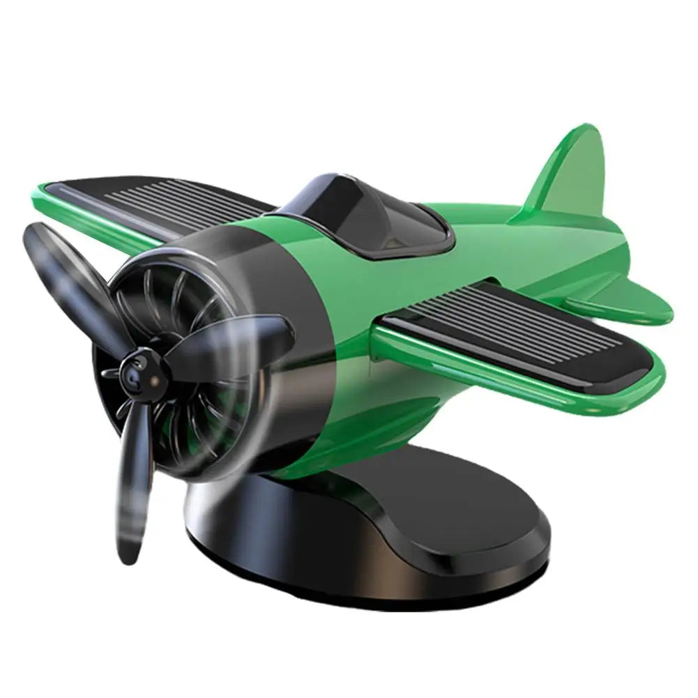 Car Air Freshener Creative Solar Powered Rotating Airplane Ornament Flavoring Fragrance Decoration Car Interior Accessories