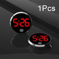 LED Car Clock Luminous Automobiles Internal Stick-On Mini Digital Clocks Auto Ornament Car Accessories