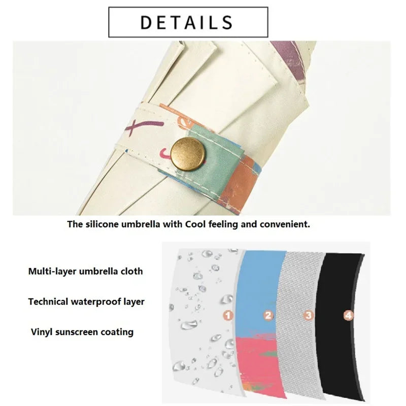 Mini UV Umbrella Small Sun Pocket Travel Rain Umbrella Vinyl Folding Umbrella UV Protection Sun Shade Pocket Parasol Capsule 우산