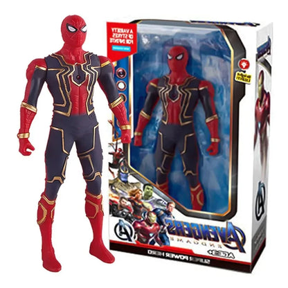 2024 Marvel Spiderman Hulk Ironman Anime Action Figure Toy Christmas Gift Pvc Movable Joints Luminous Doll Collection Model Toy