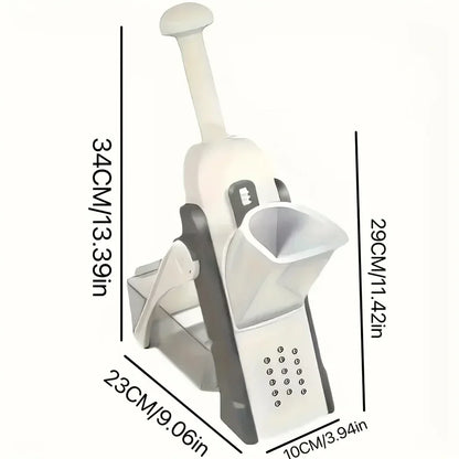 Adjustable Slicer, Vegetable Dicing, Stainless Steel Blade Kitchen Gadget, Manual Operation