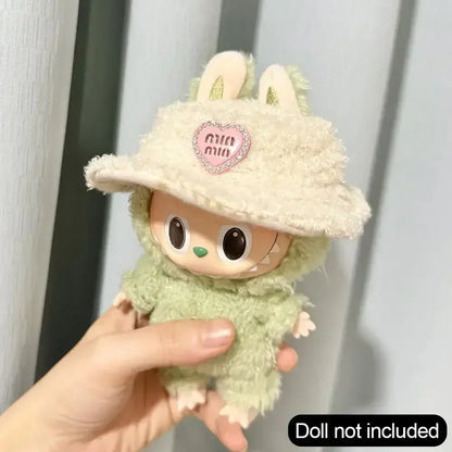 Fashion Sweater Outfit Accessories Sitting Party Pink White Striped Sweater Cup Clothing For Labubu V1 V2 Idol Cute Doll Clothes