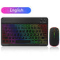 Mini Bluetooth Keyboard Wireless gaming Mouse Keyboard Rainbow Backlit RGB Keyboard For iPad Phone Tablet Android iOS Windows