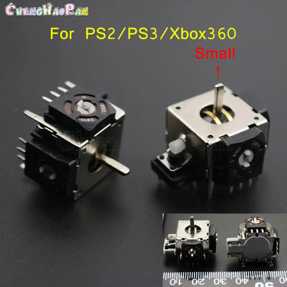 2Pcs 2sets For PS2 PS3 Xbox360 Controller 3D Rocker Joystick Axis Analog Sensor Repair Parts Accessories Gamepad Small Hole