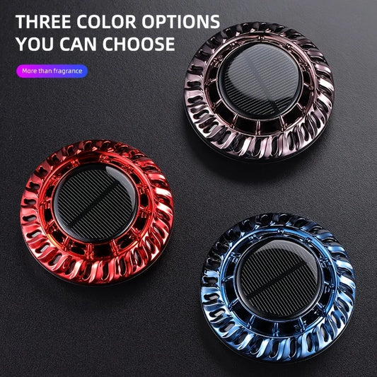 Solar Auto Rotating Spaceship Car Aromatherapy Perfume Air Freshening Essential Oil Car Diffuser Air Cleaner Perfume
