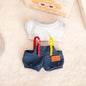 17cm Labubu Baby Coat Colorful Bubble Gum Checkered Overalls Labubu Doll Plush Toy Doll Costume Baby Coat