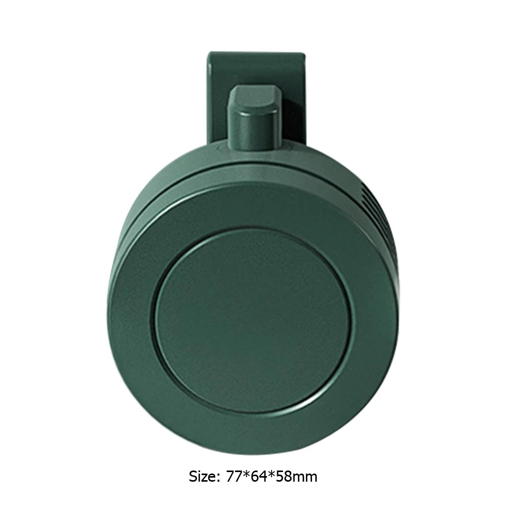 Mini Clip Fan Hanging Waist Neck Fan Girl Electric Air Cooling Fan 900mah USB Leafless Fan 3 Speeds Portable Cooler Air
