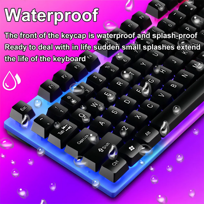 USB RGB Gaming Keyboard 104Keys Wired Keyboard Standard Keyboard Floating Button Backlight Keyboard for PC Computer Laptop