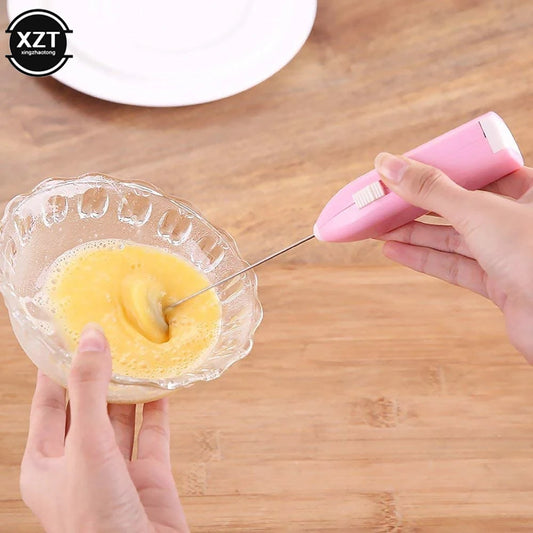1pc Egg Beater Electric Handheld Rotary Egg Whisk Coffee Frothing Wand Milk Cappuccino Frother Mixer Portable Kitchen Tools