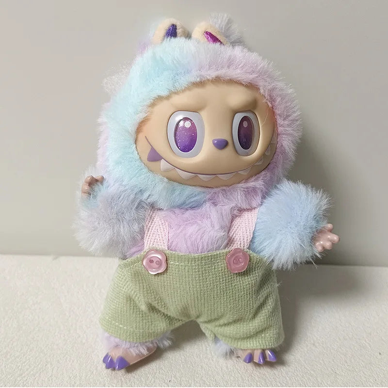 17cm Labubu V3 V2 V1 Trendy Clothes Outfit Accessories Idol Doll Clothing for Kid Gift Labubu Ropa