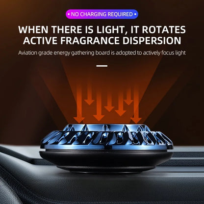 Solar Auto Rotating Spaceship Car Aromatherapy Perfume Air Freshening Essential Oil Car Diffuser Air Cleaner Perfume