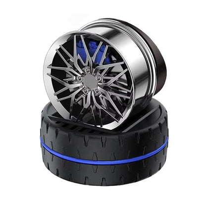 Air Freshener Diffuser Solar Powered Rotating Car Purifier Simulated Wheels Wheel Shape Fragrance Auto Aroma Diffuser Home Deco