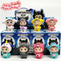 New Labubu Blind Box Flocking Hand-Made Blind Box Cute trendy clothing round eyed rabbit creativity Desktop Ornaments Model Toys