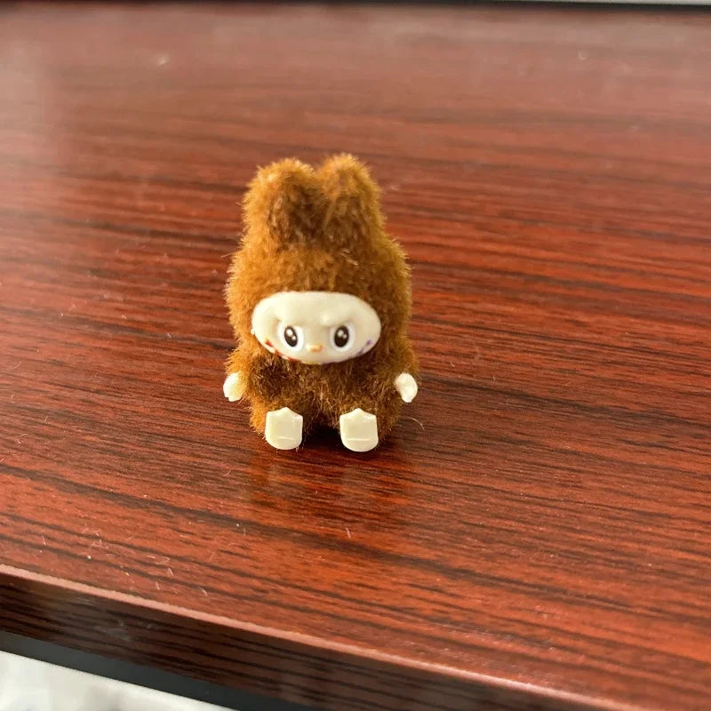 Mini flocking rag cloth doll accessories accessories sitting posture glue-enameled baby doll macaron color blind box pendant