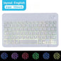 Mini Backlit RGB 10inch Bluetooth Keyboard 2.4G Wireless Mouse Rechargeable For Tablet Cell Phone Windows Android iPad Keyboard