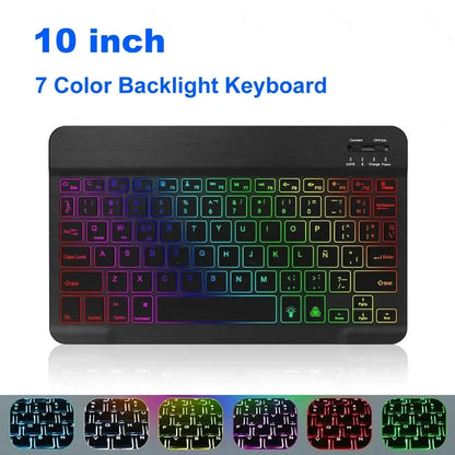 Mini Bluetooth Keyboard Wireless gaming Mouse Keyboard Rainbow Backlit RGB Keyboard For iPad Phone Tablet Android iOS Windows
