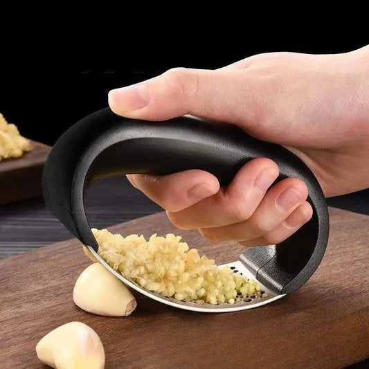 1/2pcs Stainless Steel Garlic Press Crusher Manual Garlic Chopper Garlic Chopping Tools Fruits Vegetables Home Kitchen Gadget
