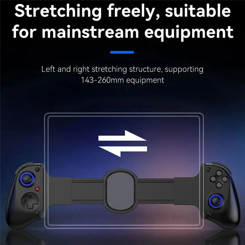 X12A-D11 Telescopic Game Controller RGB Phone Gamepad With Turbo/6-Axis Gyro/Vibration For Android IOS PS3 PS4 Switch