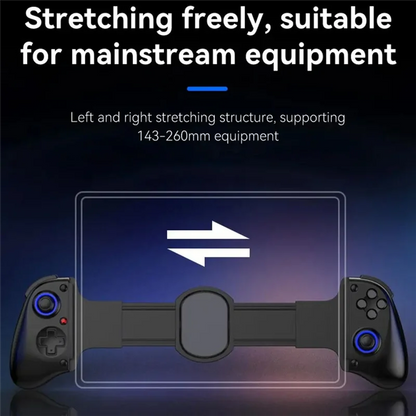 X12A-D11 Telescopic Game Controller RGB Phone Gamepad With Turbo/6-Axis Gyro/Vibration For Android IOS PS3 PS4 Switch