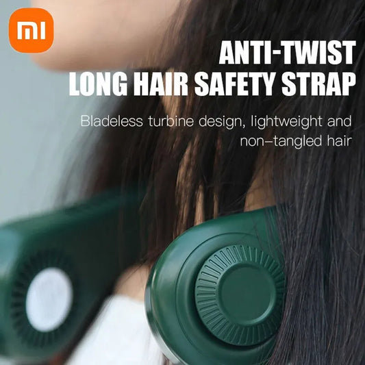Xiaomi New USB Bladeless Wrap-around Vents Rechargeable Neck Fan 360 Degree Neck Fan Portable Cooling Fan