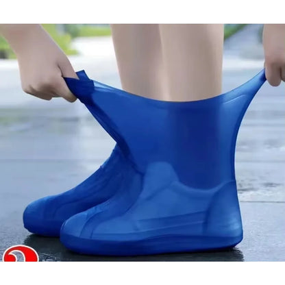 1 Pair Silicone WaterProof Shoe Covers lip-resistant Rubber Rain Boot Rain Gear Overshoes Accessories For Outdoor Rainy Day