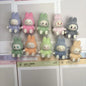 Mini flocking rag cloth doll accessories accessories sitting posture glue-enameled baby doll macaron color blind box pendant