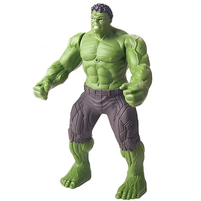 2024 Marvel Spiderman Hulk Ironman Anime Action Figure Toy Christmas Gift Pvc Movable Joints Luminous Doll Collection Model Toy
