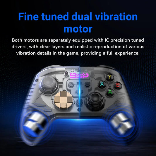 G7 Gaming Controller Gamepad Wired/2.4G Wireless 1000Hz Hall Effect Buttons Asymmetric Vibration Multi-Platform Support
