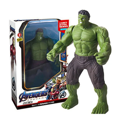 2024 Marvel Spiderman Hulk Ironman Anime Action Figure Toy Christmas Gift Pvc Movable Joints Luminous Doll Collection Model Toy