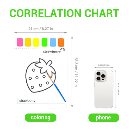 Children's drawing set Colored pencil coloring book 8 pieces of patterned paper suitable for children over 3 years old