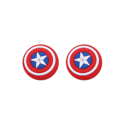 1pair Disney SpiderMan Deadpool Thumb Grip Cap Cover Playstation PS5 PS4 Xbox Series Cartoon Gameing Controller Accessories Gift