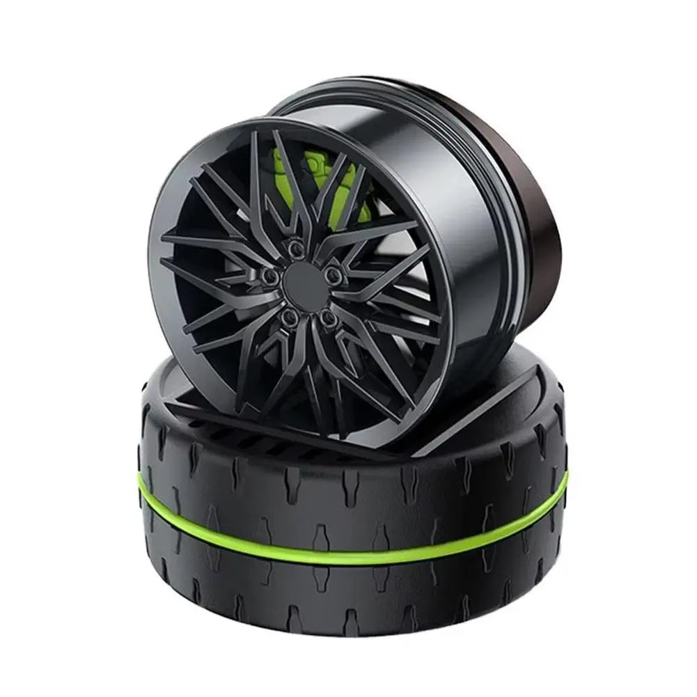 Air Freshener Diffuser Solar Powered Rotating Car Purifier Simulated Wheels Wheel Shape Fragrance Auto Aroma Diffuser Home Deco
