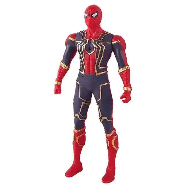 2024 Marvel Spiderman Hulk Ironman Anime Action Figure Toy Christmas Gift Pvc Movable Joints Luminous Doll Collection Model Toy