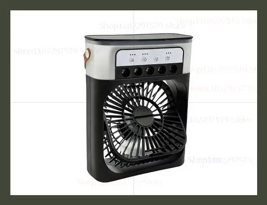 New 3 in 1 Portable Air Conditioner Fan with LED Night Light Portable Fan Five Hole Spray Fan Small Humidifier Air Cooler