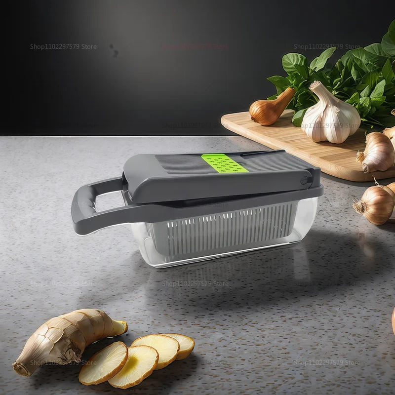 14/16 In 1 Vegetable Slicer Food Chopper Cutter Grater Cheese Onion Shredder Kitchen Tool for Carrots Tomatoes and Fruits