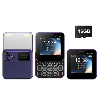 2024 NEW SERVO R18Pro Rotating Screen Mini Mobile Phone Flashlight Magic Voice 2.4" Button Slider Cell Phones Dual SIM Standby