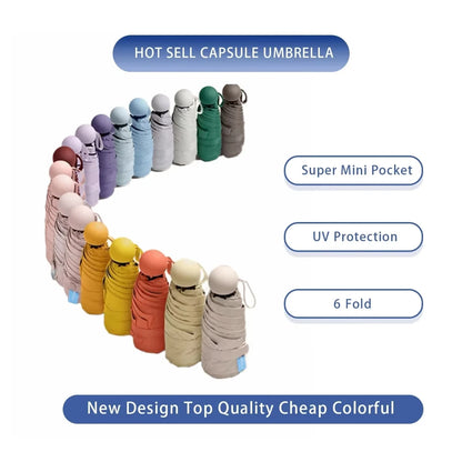 1pc Travel Umbrella With 6 Rib Reinforced Auto Open Close Compact Lightweight Automatic Strong Waterproof Folding Umbrellas