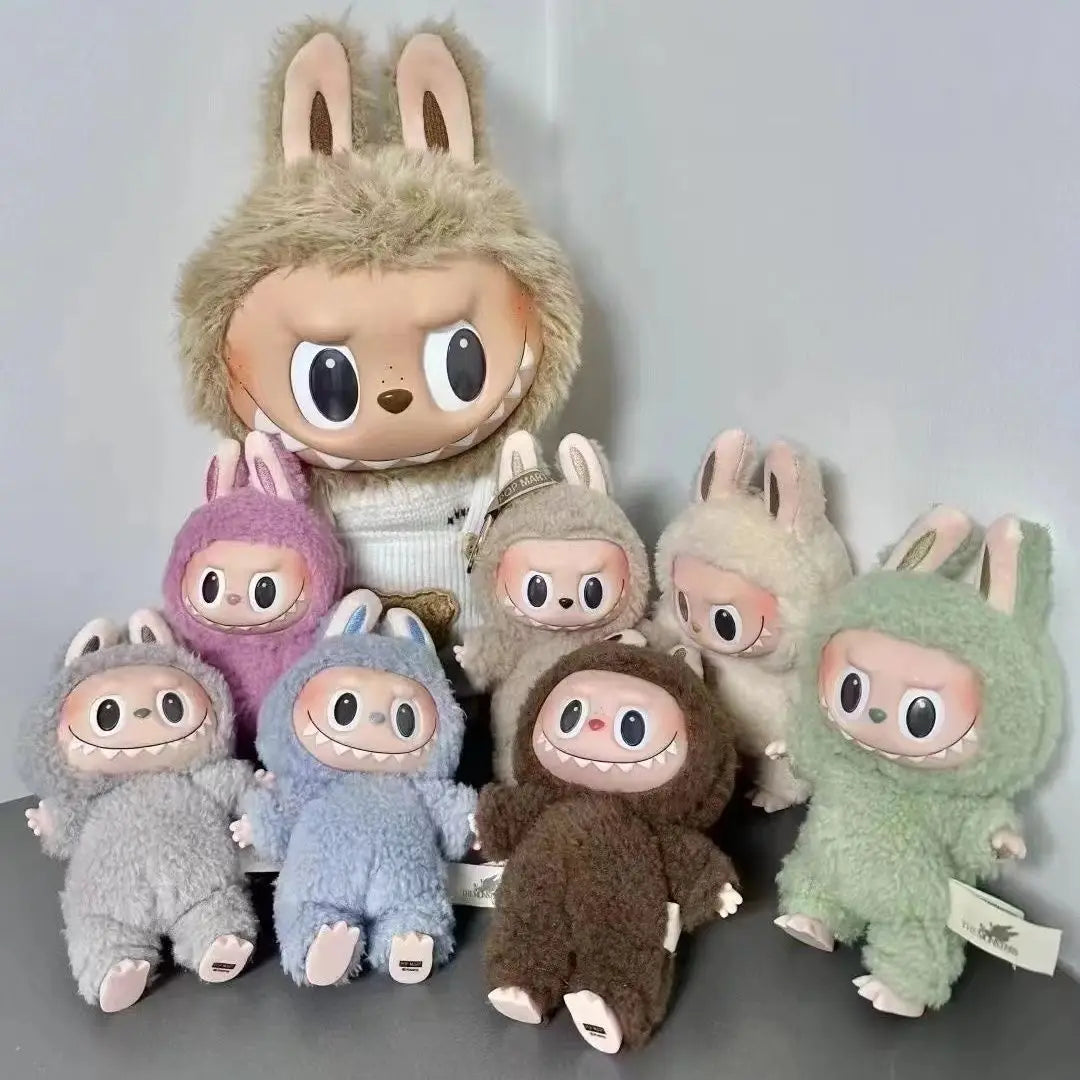 2024 New Hot Selling Labubu Pulley Cloth Handmade Sitting Party Vinyl Plush Blind Box Cute Doll Toy Gift Decorative Ornaments