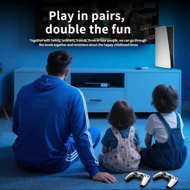 RS5 TV Game Console Dual Stick Wireless Controller Game 20000+64GB Double Joystick 4K Retro Suitable for PC, Android, TV USB