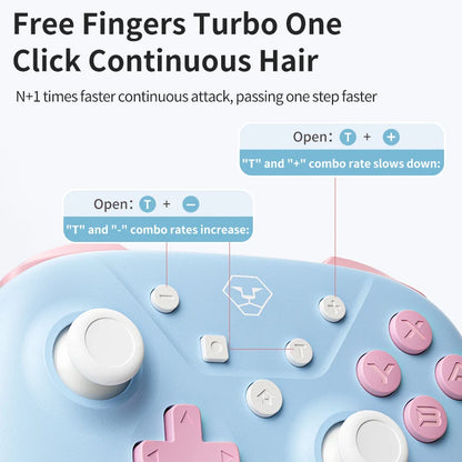 AOLION Bluetooth controller For Switch 2/1/PC/iOS/Android game pro Gamepad support Tubro Function