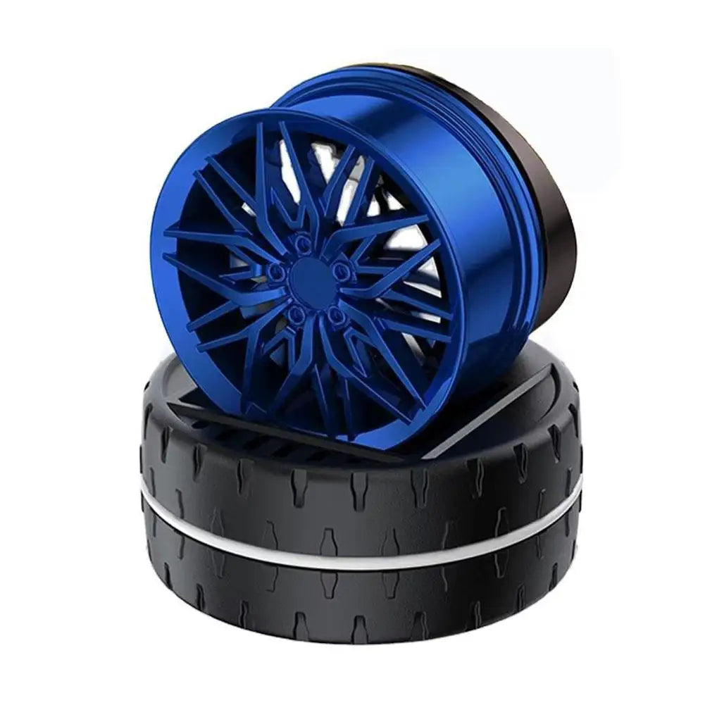 Air Freshener Diffuser Solar Powered Rotating Car Purifier Simulated Wheels Wheel Shape Fragrance Auto Aroma Diffuser Home Deco