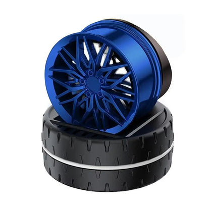Air Freshener Diffuser Solar Powered Rotating Car Purifier Simulated Wheels Wheel Shape Fragrance Auto Aroma Diffuser Home Deco