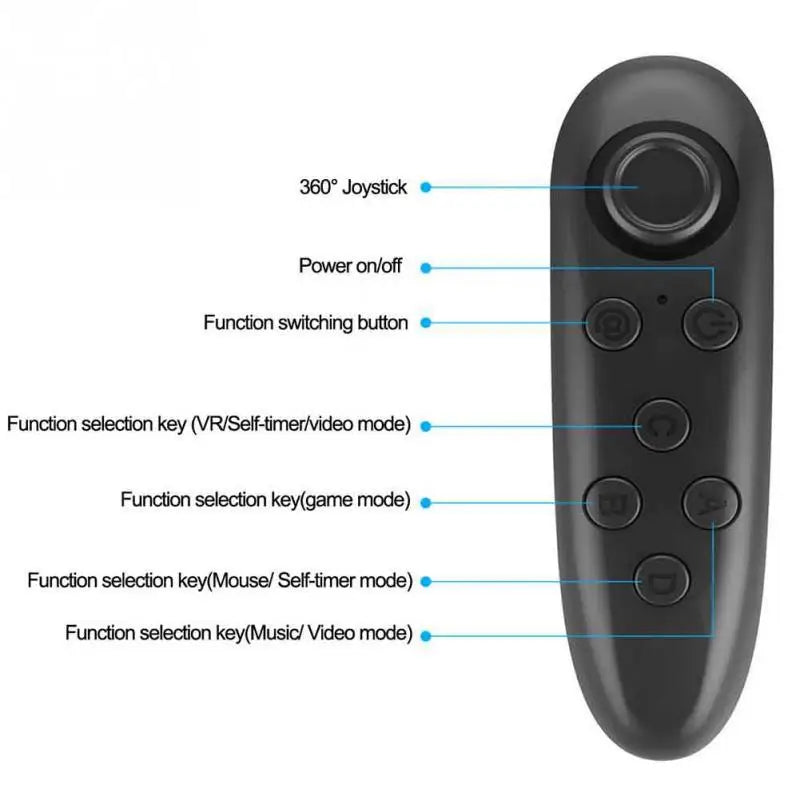 Remote Controller Gamepad Wireless Bluetooth Controller VR Video Game Selfie E-book PPT Mouse for VR Headset PC Phone vr Gamepad