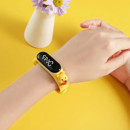 Pokemon Pikachu Avengers Spiderman LED Student Kids Sports Touch Cartoon Electronic Clock Watch Boys Girls Christmas Gifts Toys