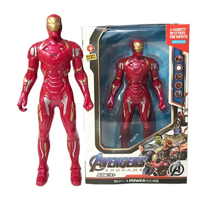 2024 Marvel Spiderman Hulk Ironman Anime Action Figure Toy Christmas Gift Pvc Movable Joints Luminous Doll Collection Model Toy